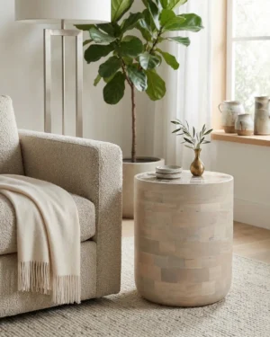 Nucleus White Side Table