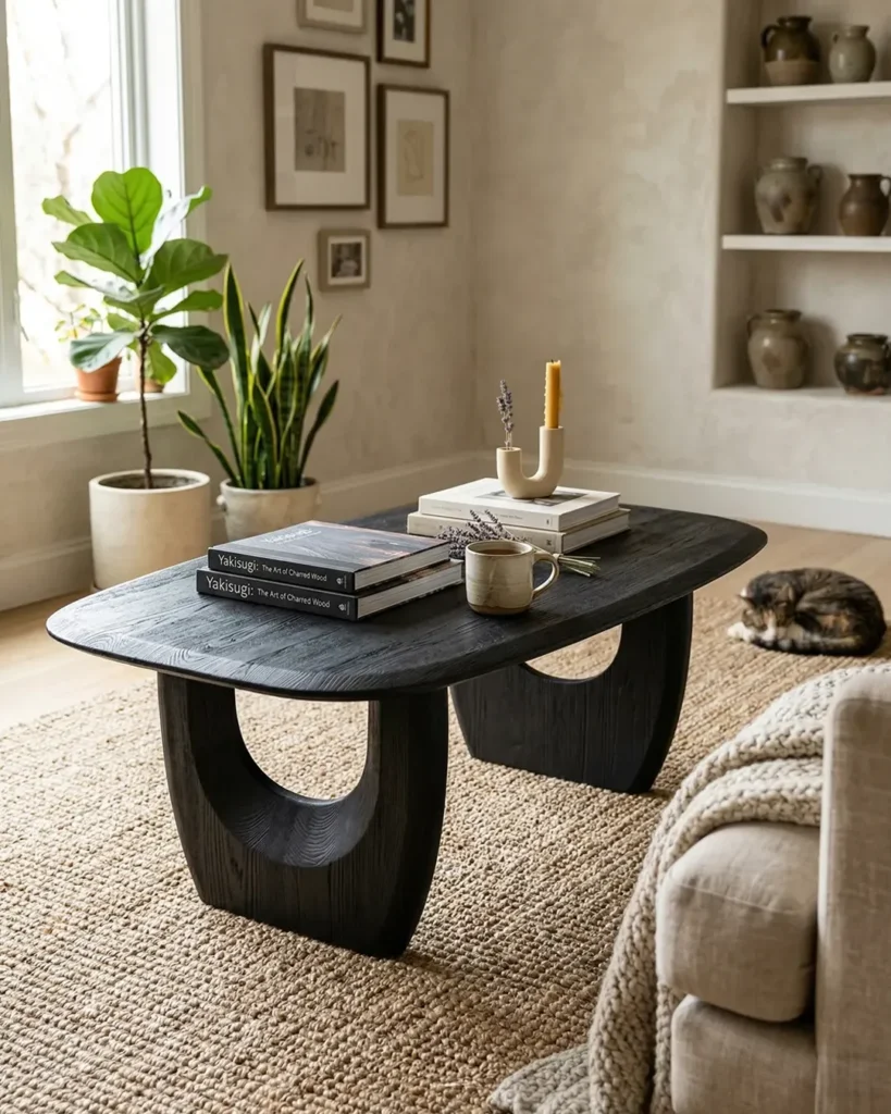 Modern solid wood coffee table for living room by ELVM Homes